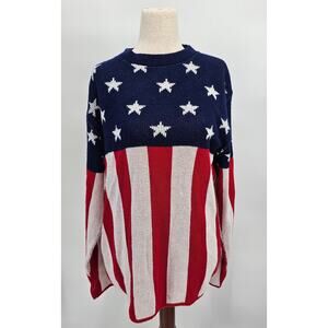 Vintage Jersild Sportswear Unisex M Red, White, & Blue Americana Sweater